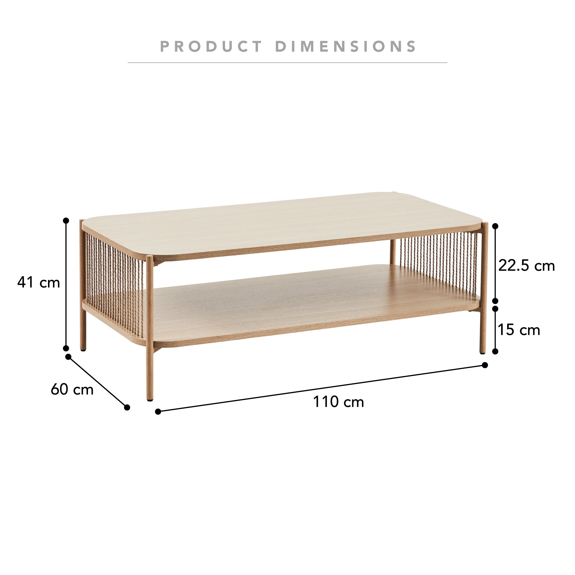Marina Rectangle Coffee Table Natural