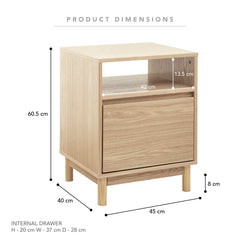 Emerson Bedside Table Natural