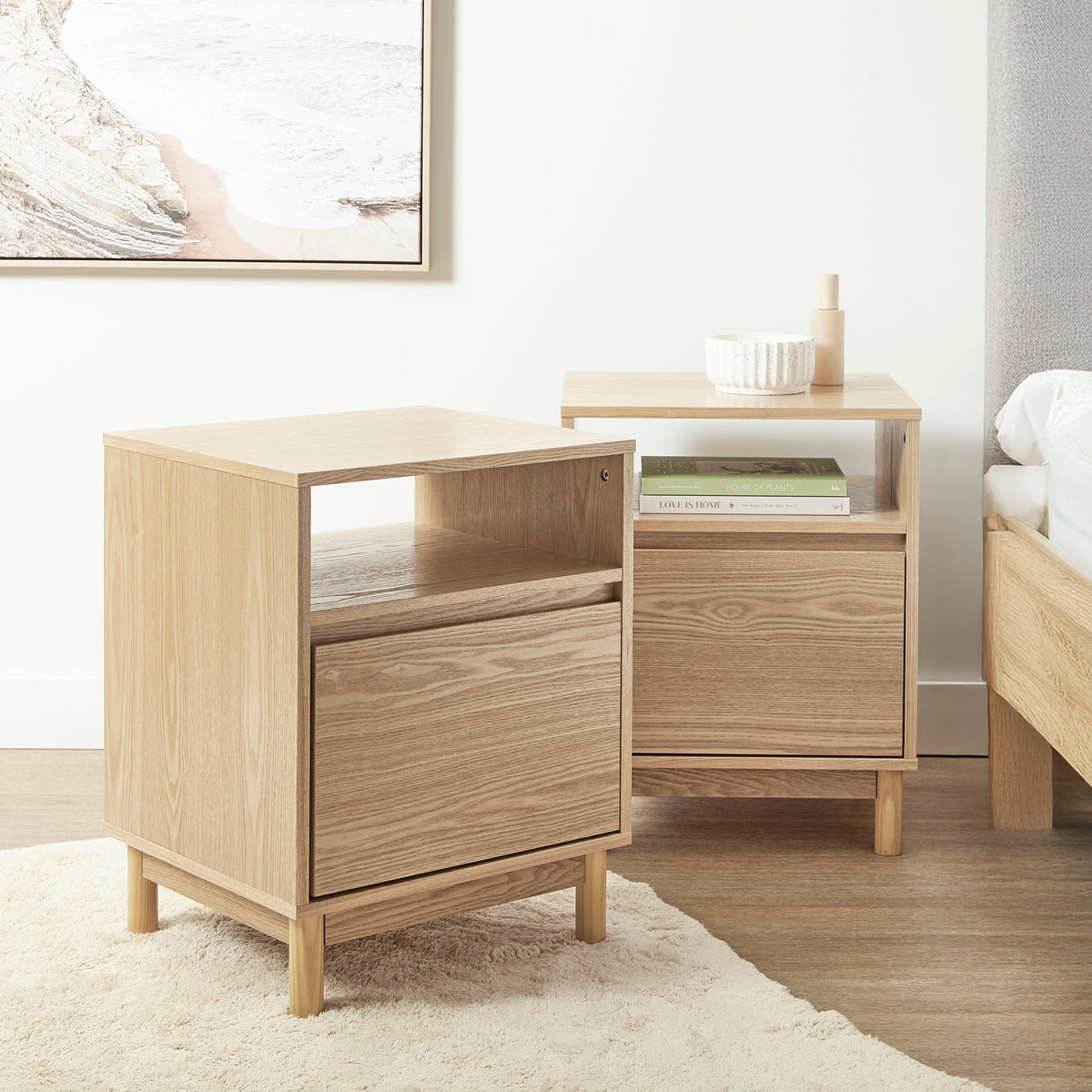 Emerson Bedside Table Natural (Set of 2)