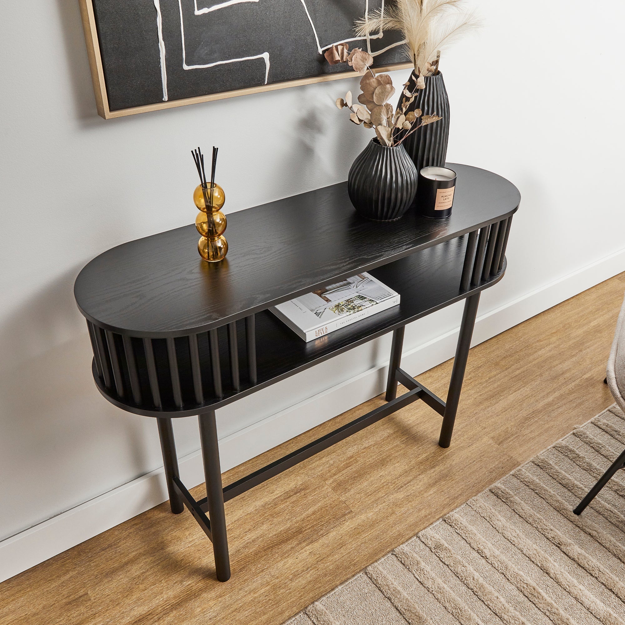 Halo Console Table Black (110cm)