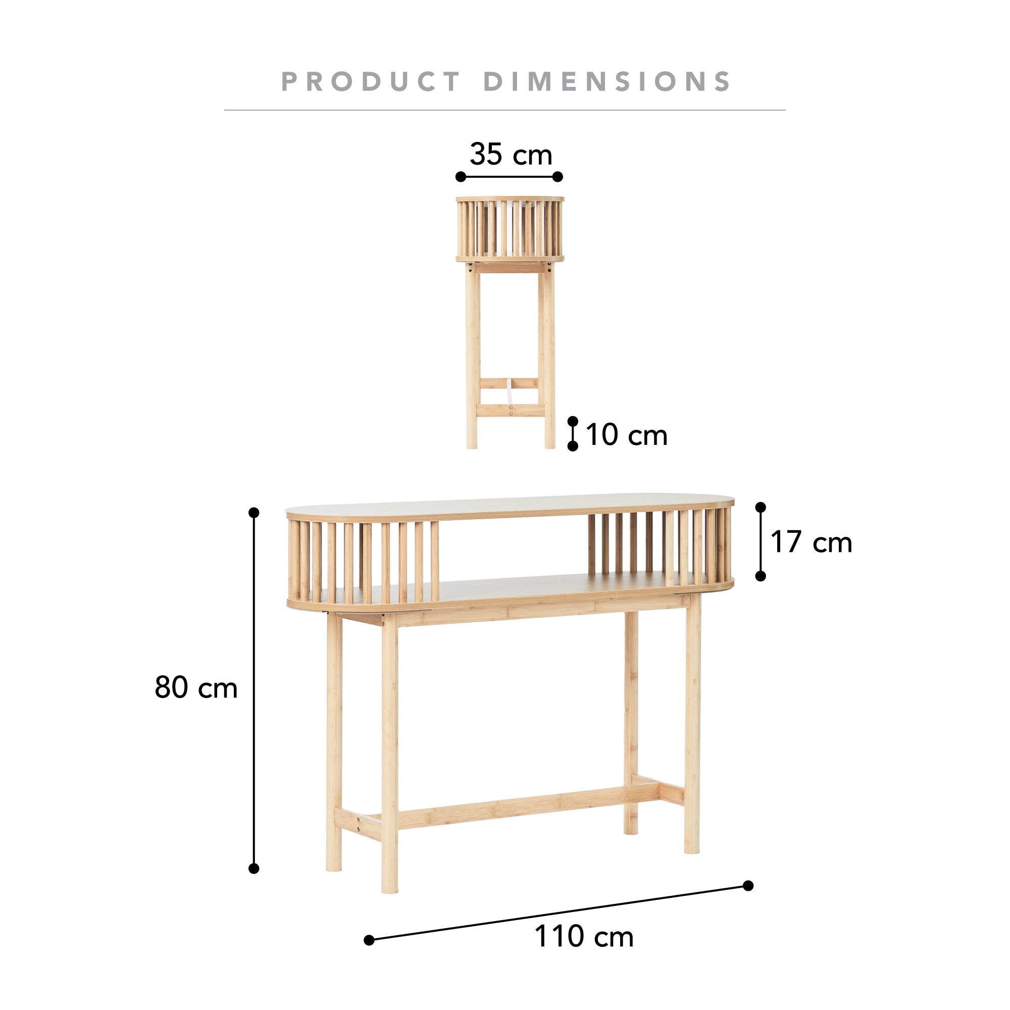 Halo Console Table Natural (110cm)