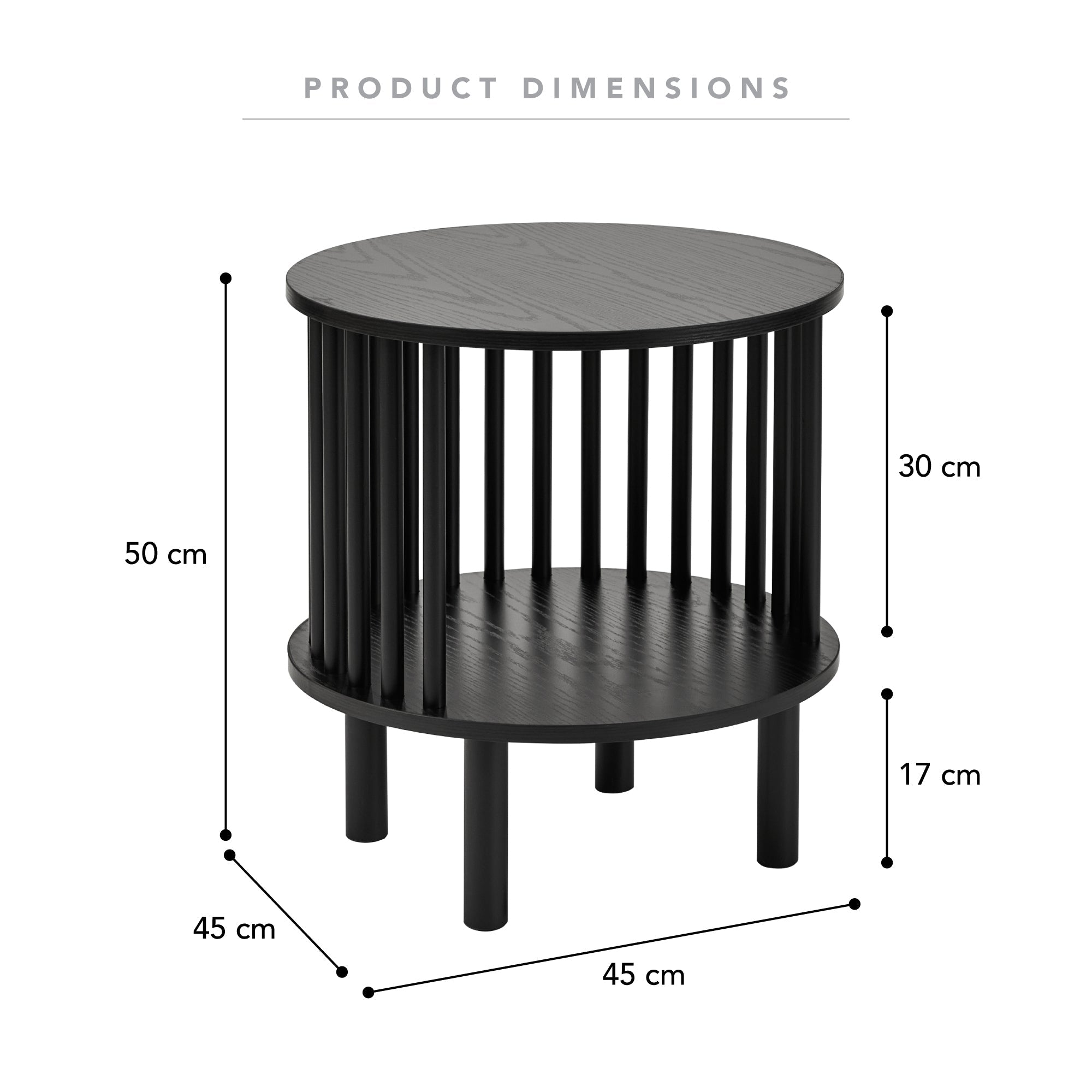 Halo Side Table Black
