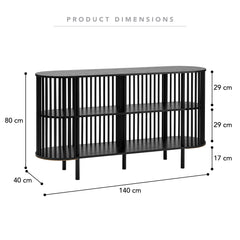 Halo Sideboard Black (140cm)