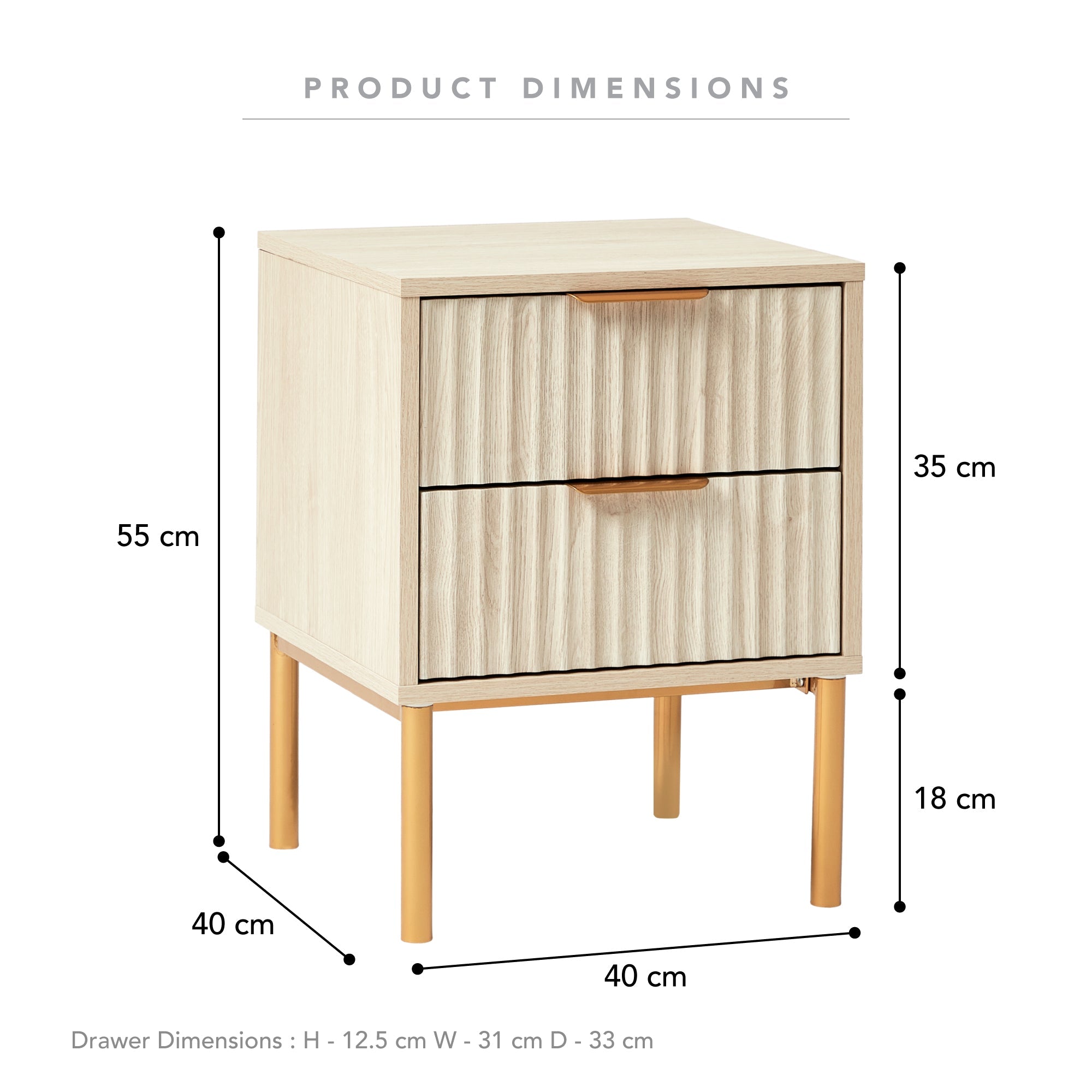 Indy Bedside Table Natural