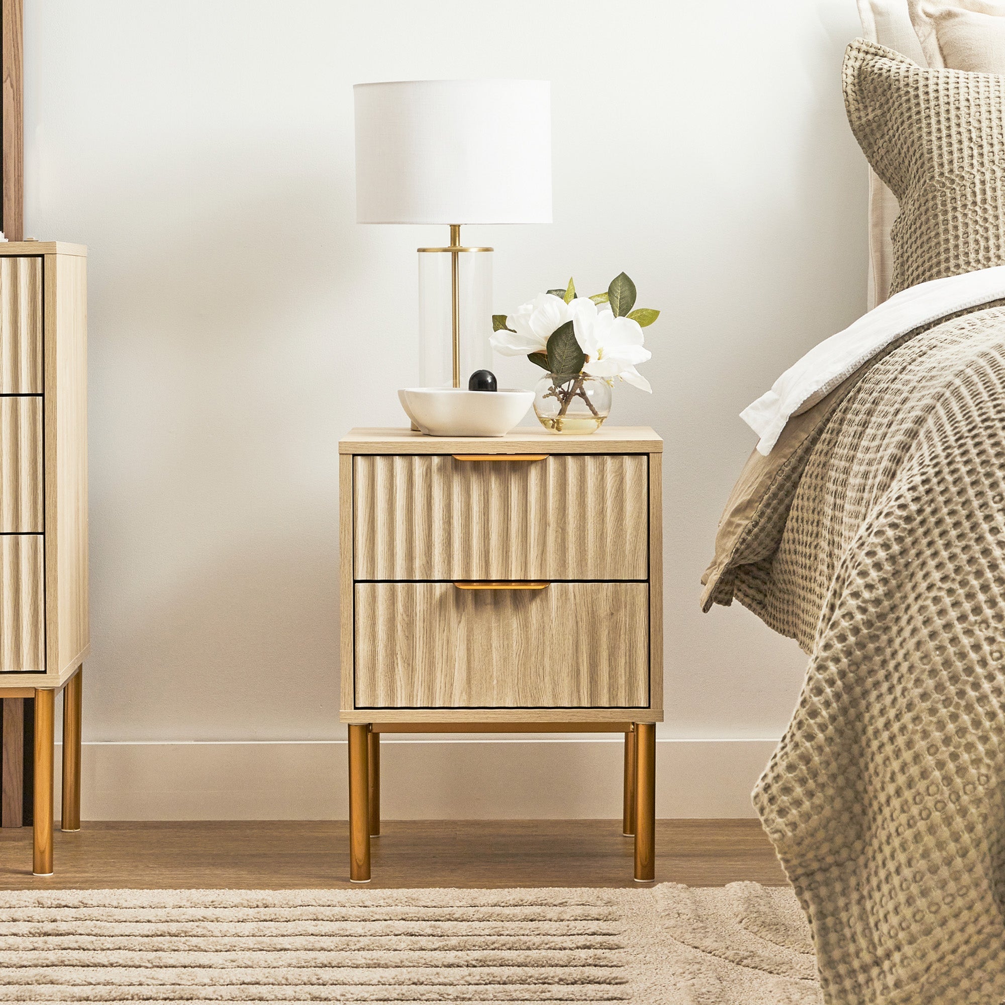 Indy Bedside Table Natural
