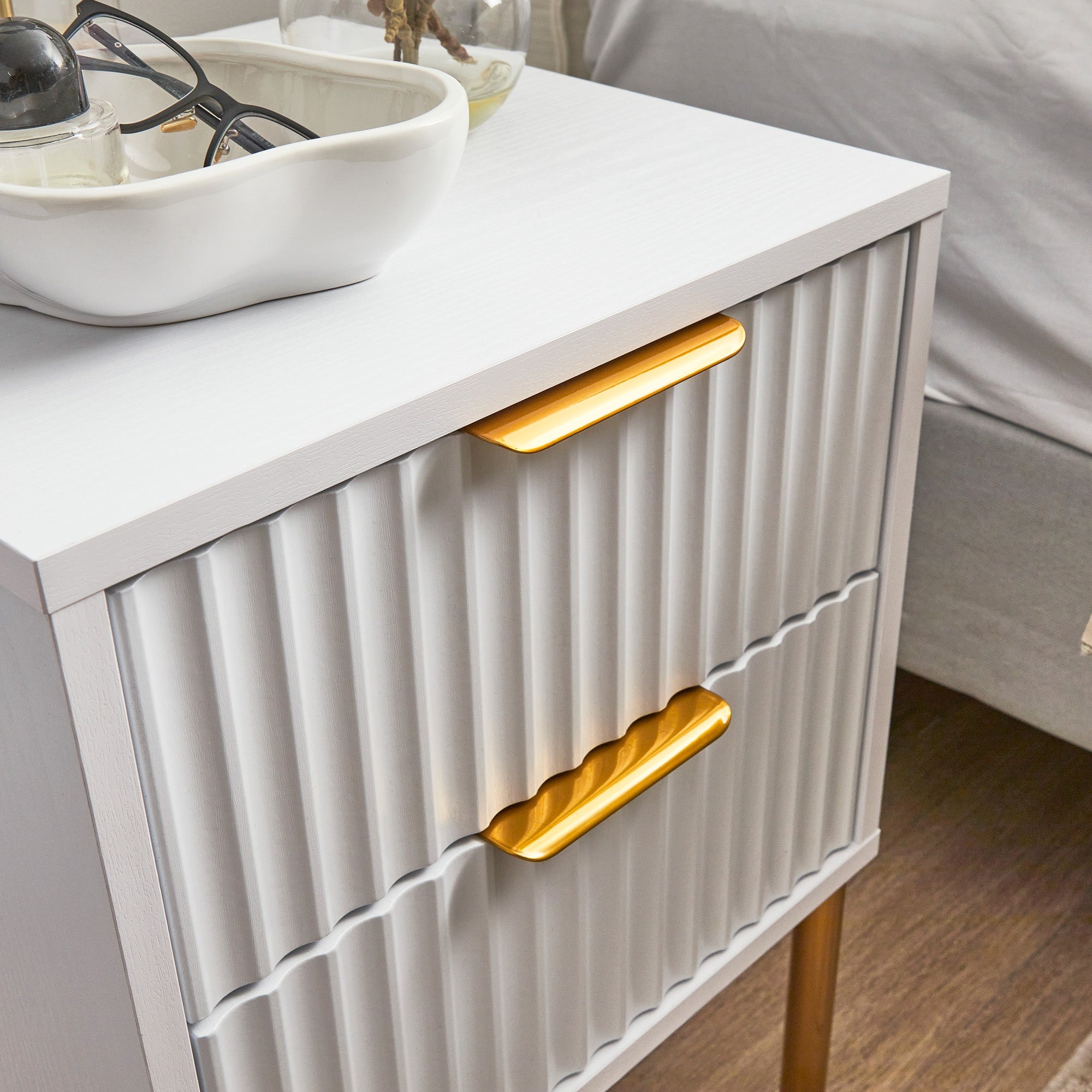 Indy Bedside Table White