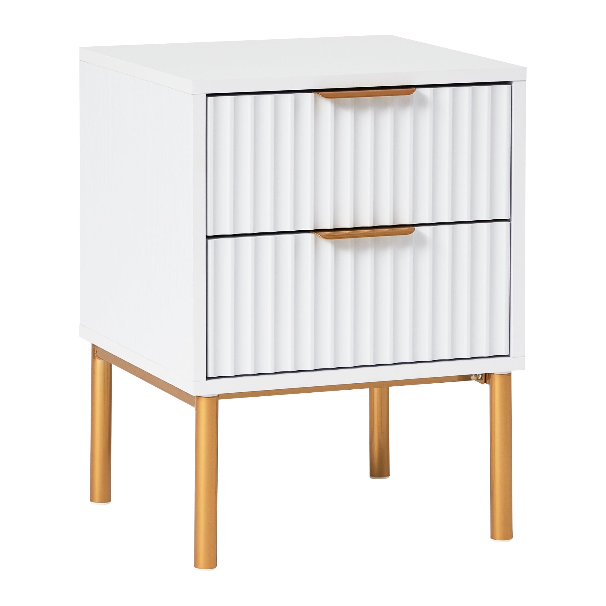 Indy Bedside Table White (Set of 2)