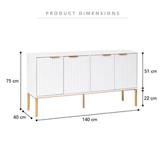 Indy Sideboard White (140cm)