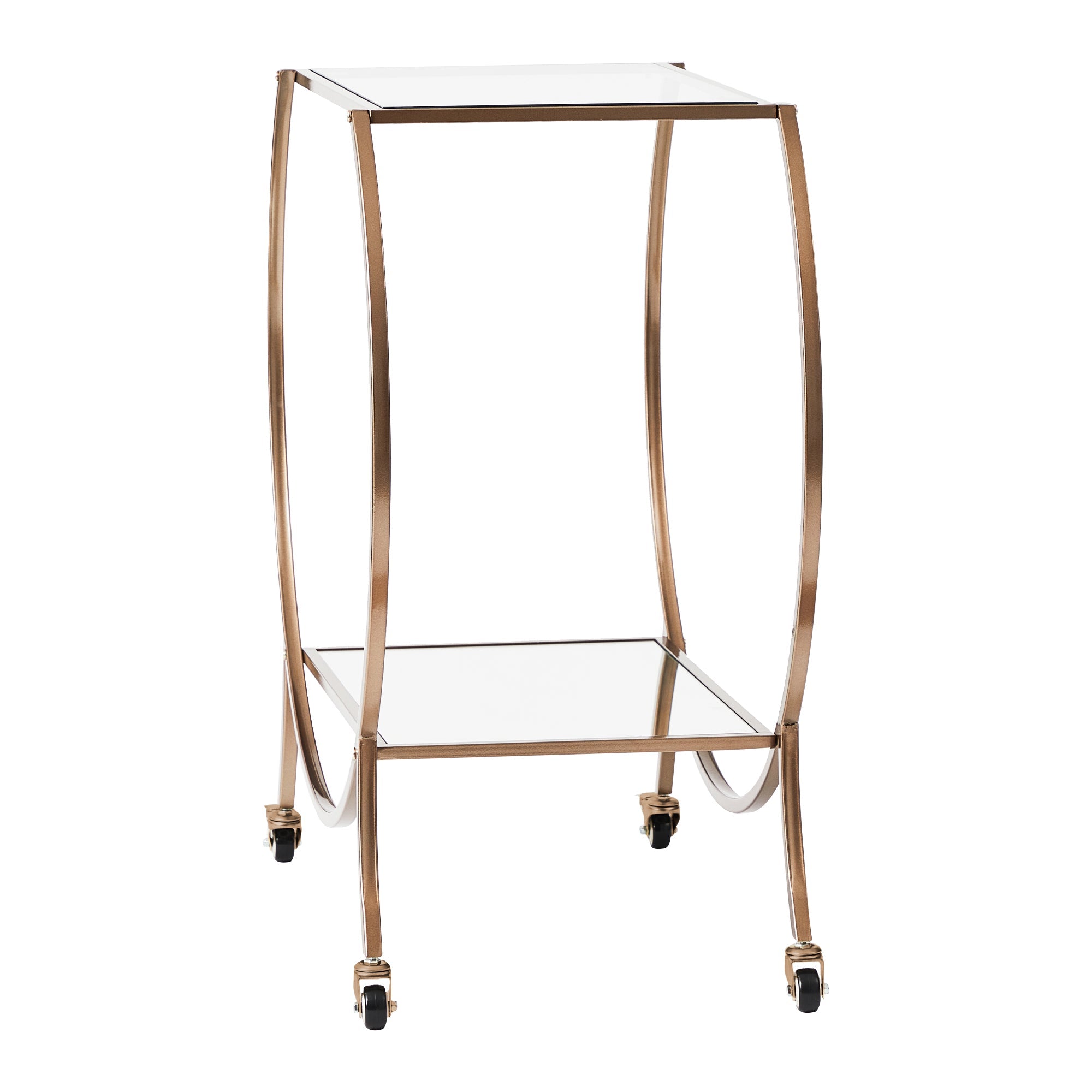 Oliver 86cm Steel Arch Bar Cart Brass