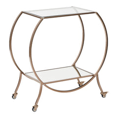 Oliver 86cm Steel Arch Bar Cart Brass