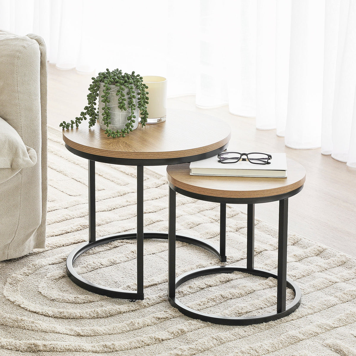 Sonoma Side Tables Set of 2 Black