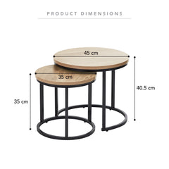 Sonoma Side Tables Set of 2 Black
