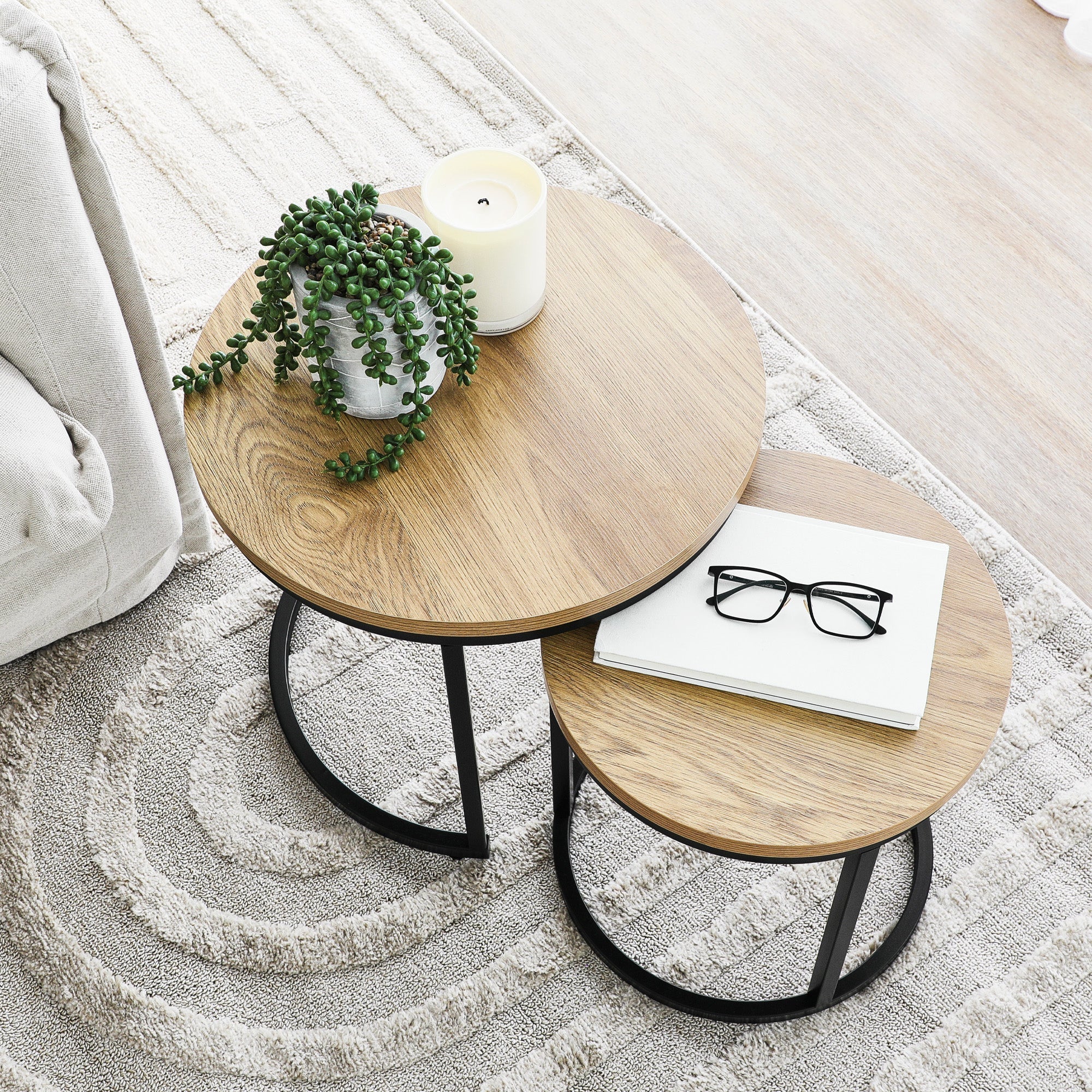Sonoma Side Tables Set of 2 Black
