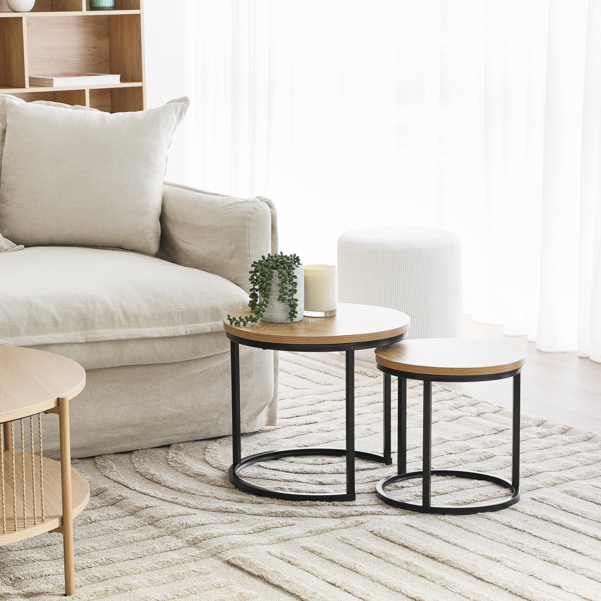 Sonoma Side Tables Set of 2 Black