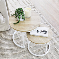 Sonoma Side Tables Set of 2 White