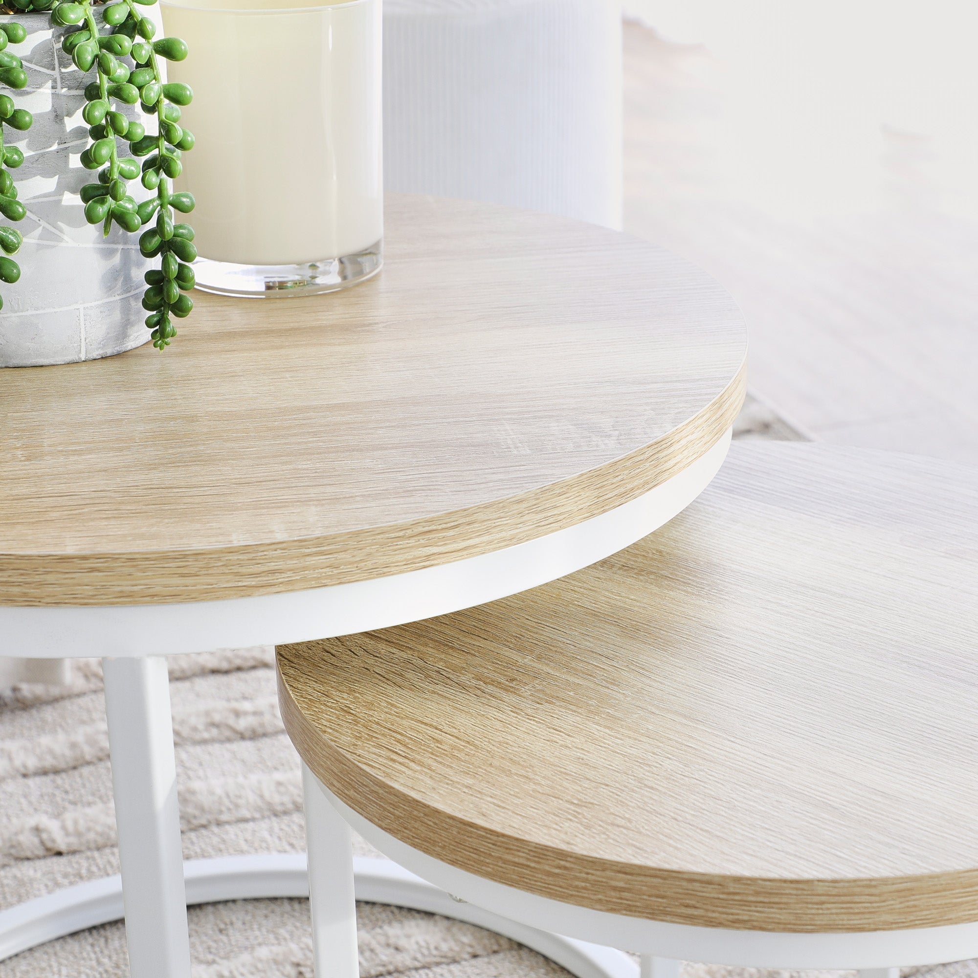 Sonoma Side Tables Set of 2 White