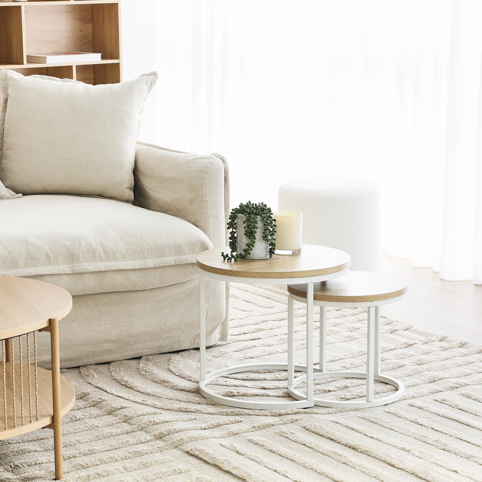 Sonoma Side Tables Set of 2 White