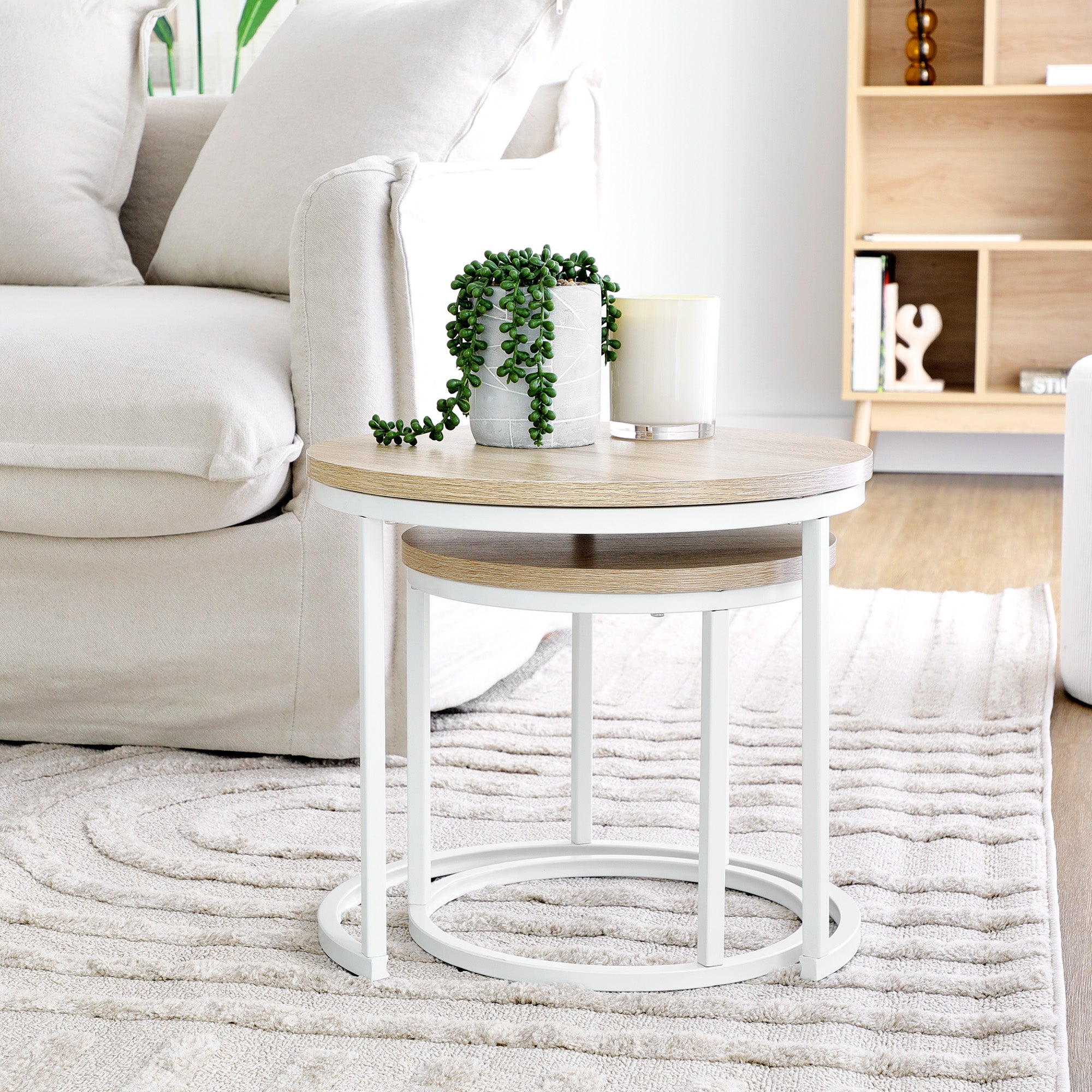 Sonoma Side Tables Set of 2 White