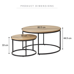 Nesting Sonoma Coffee Tables Set Of 2 Black