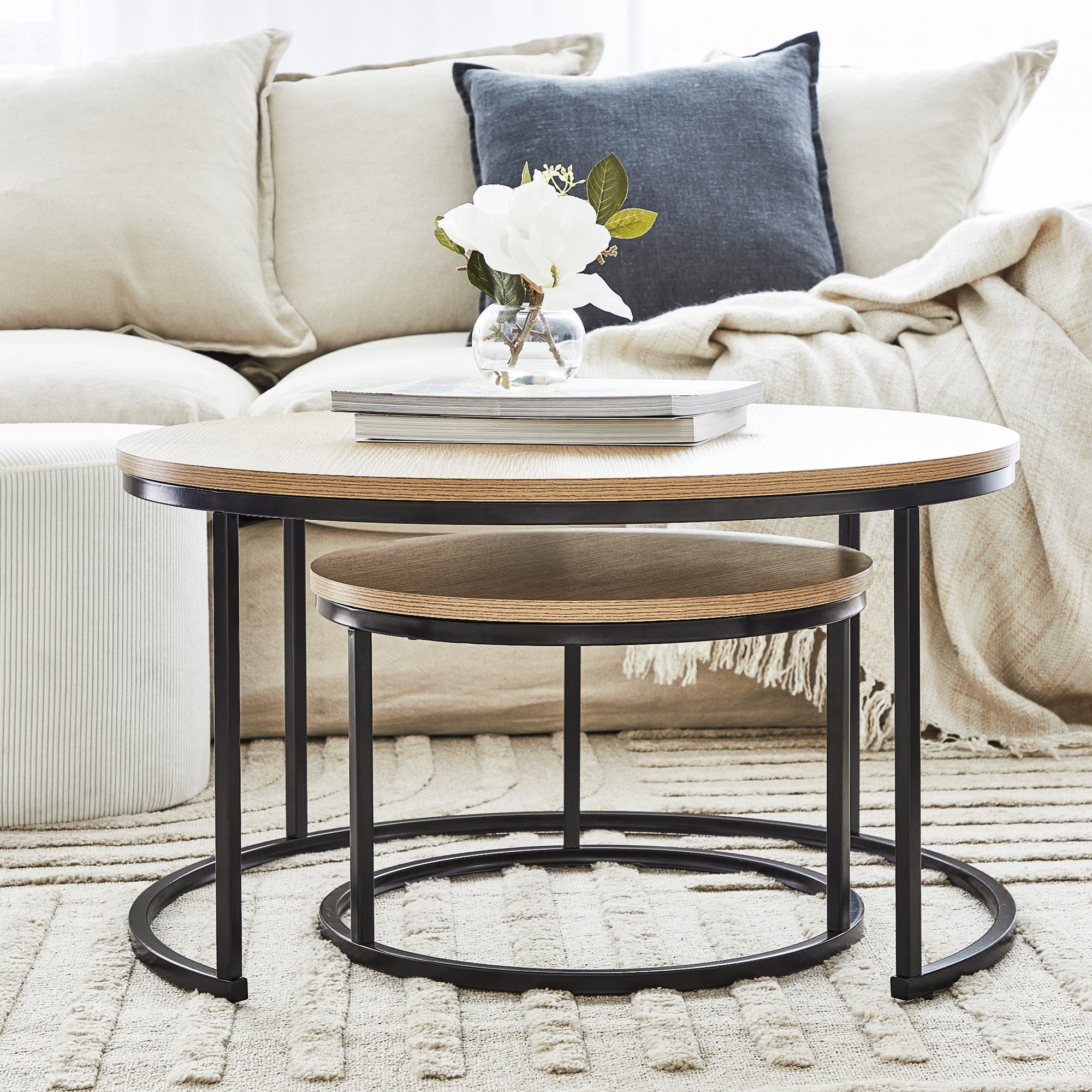 Nesting Sonoma Coffee Tables Set Of 2 Black