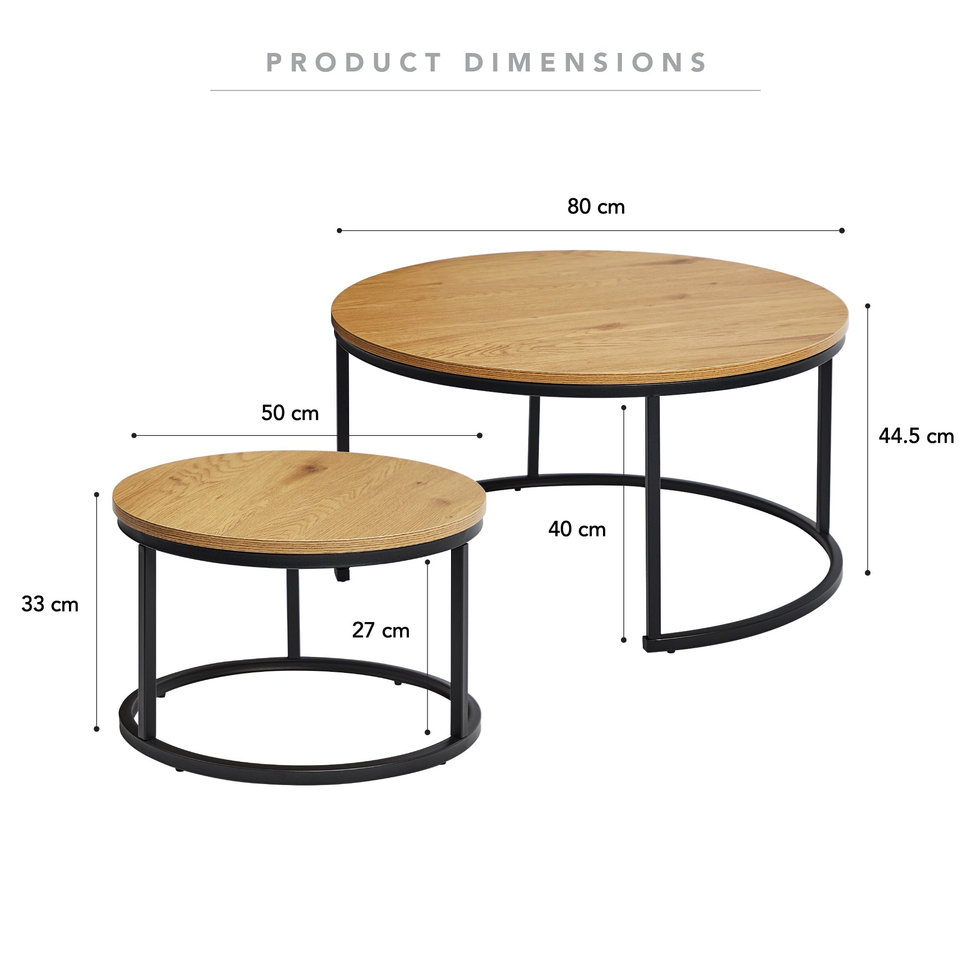 Nesting Sonoma Coffee Tables Set Of 2 Black