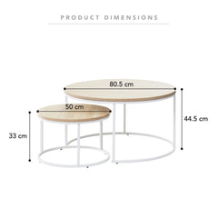 Nesting Sonoma Coffee Tables Set Of 2 White