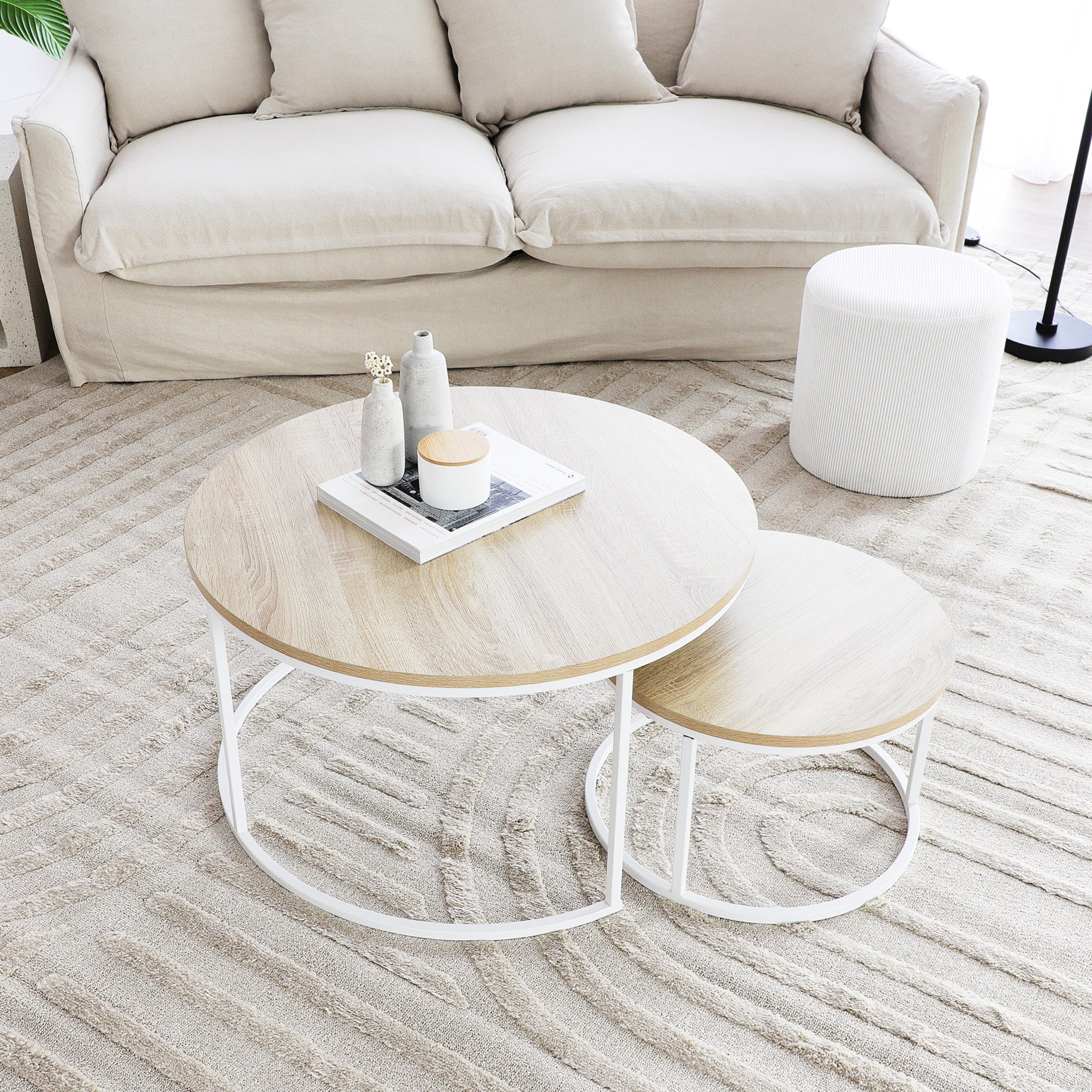 Nesting Sonoma Coffee Tables Set Of 2 White