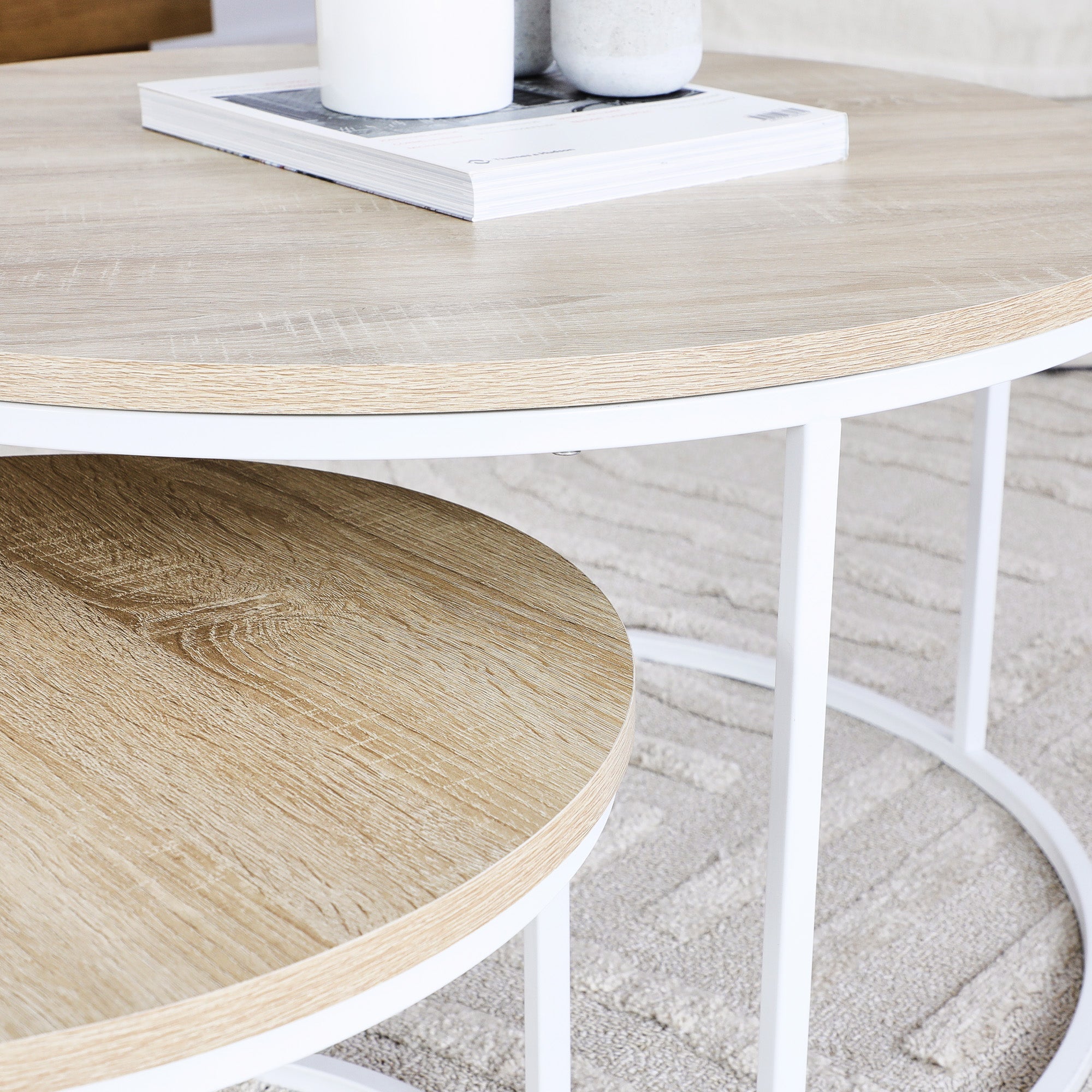 Nesting Sonoma Coffee Tables Set Of 2 White