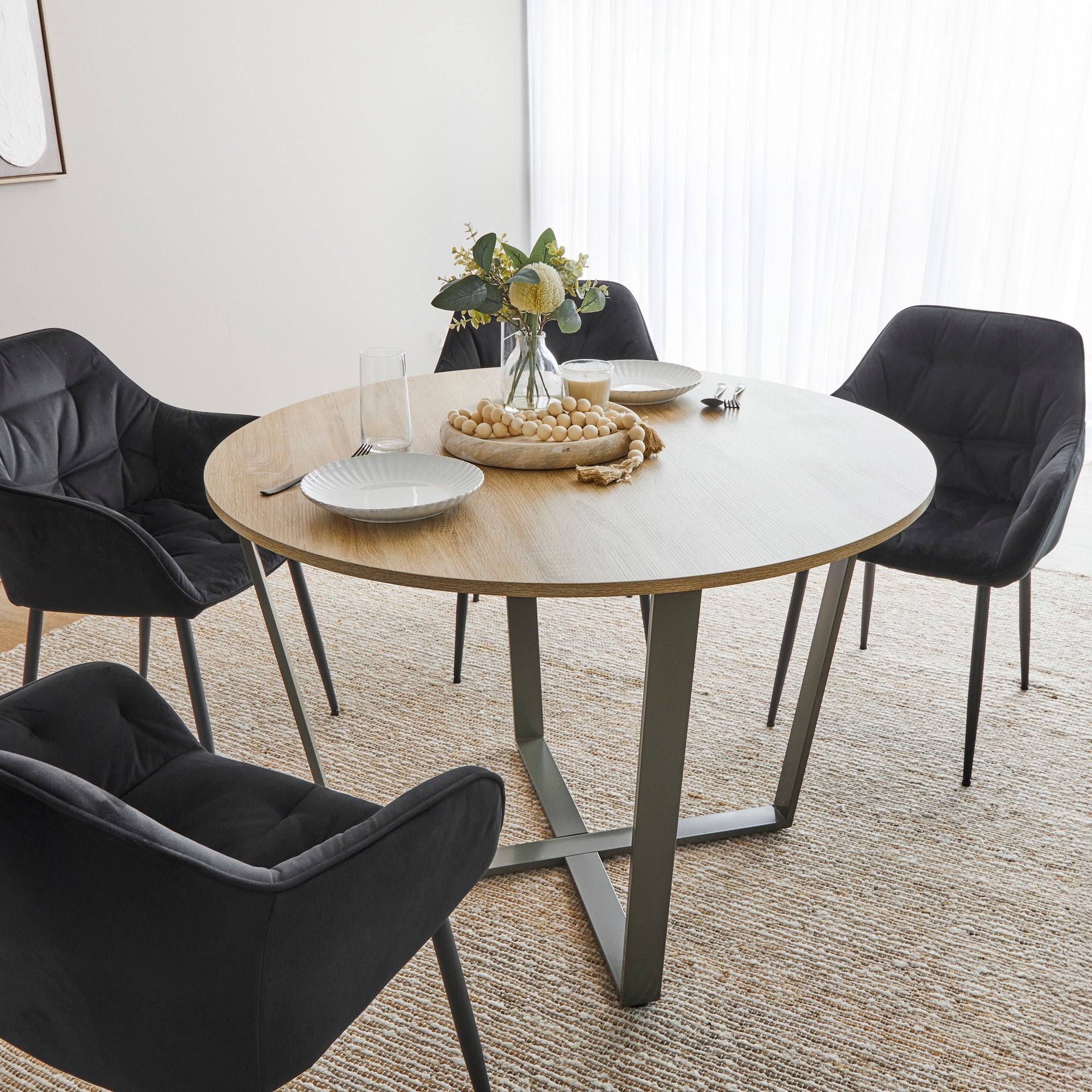 Arizona 110cm Dining Table Olive