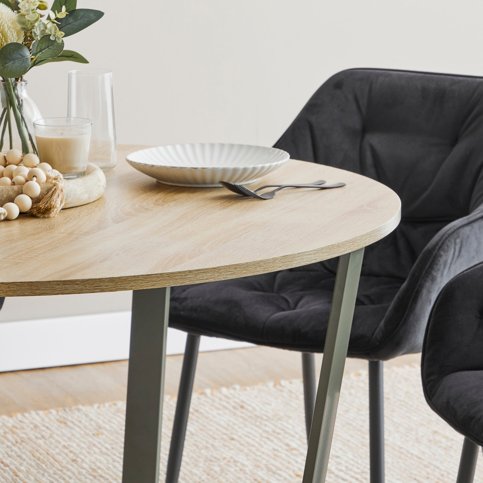 Arizona 110cm Dining Table Olive