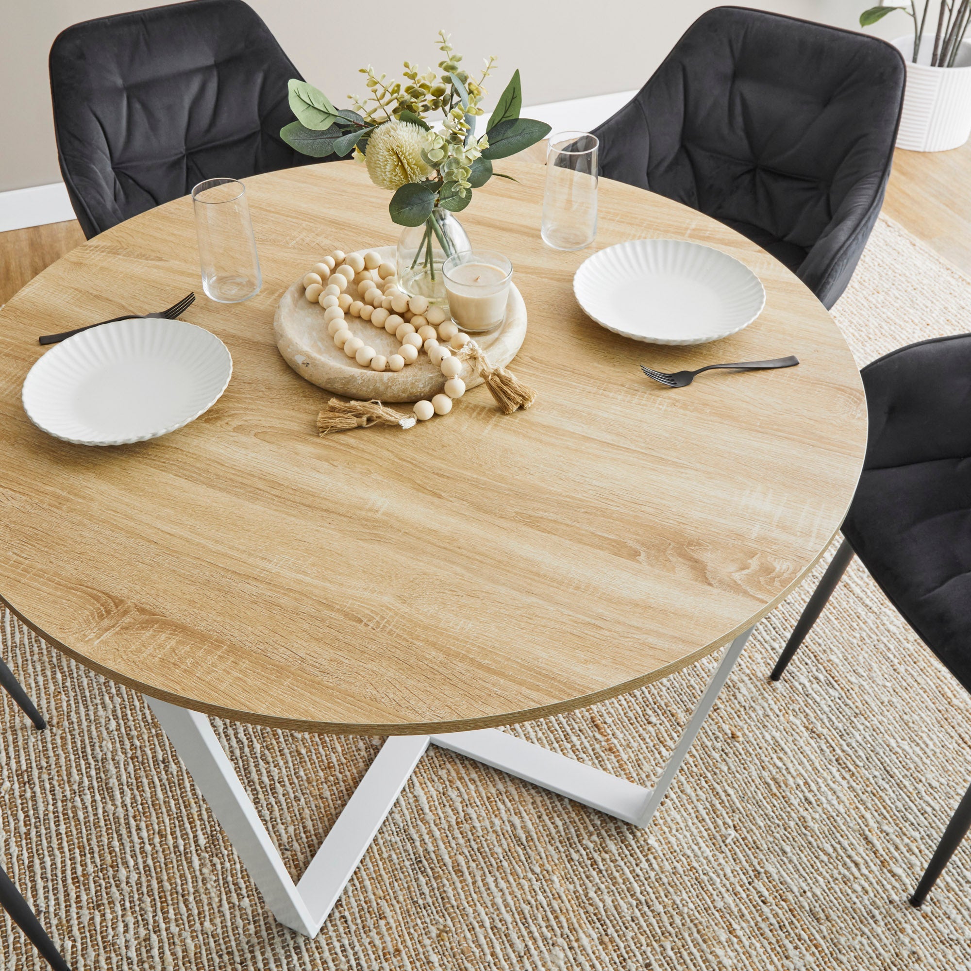 Arizona Dining Table White (110cm)