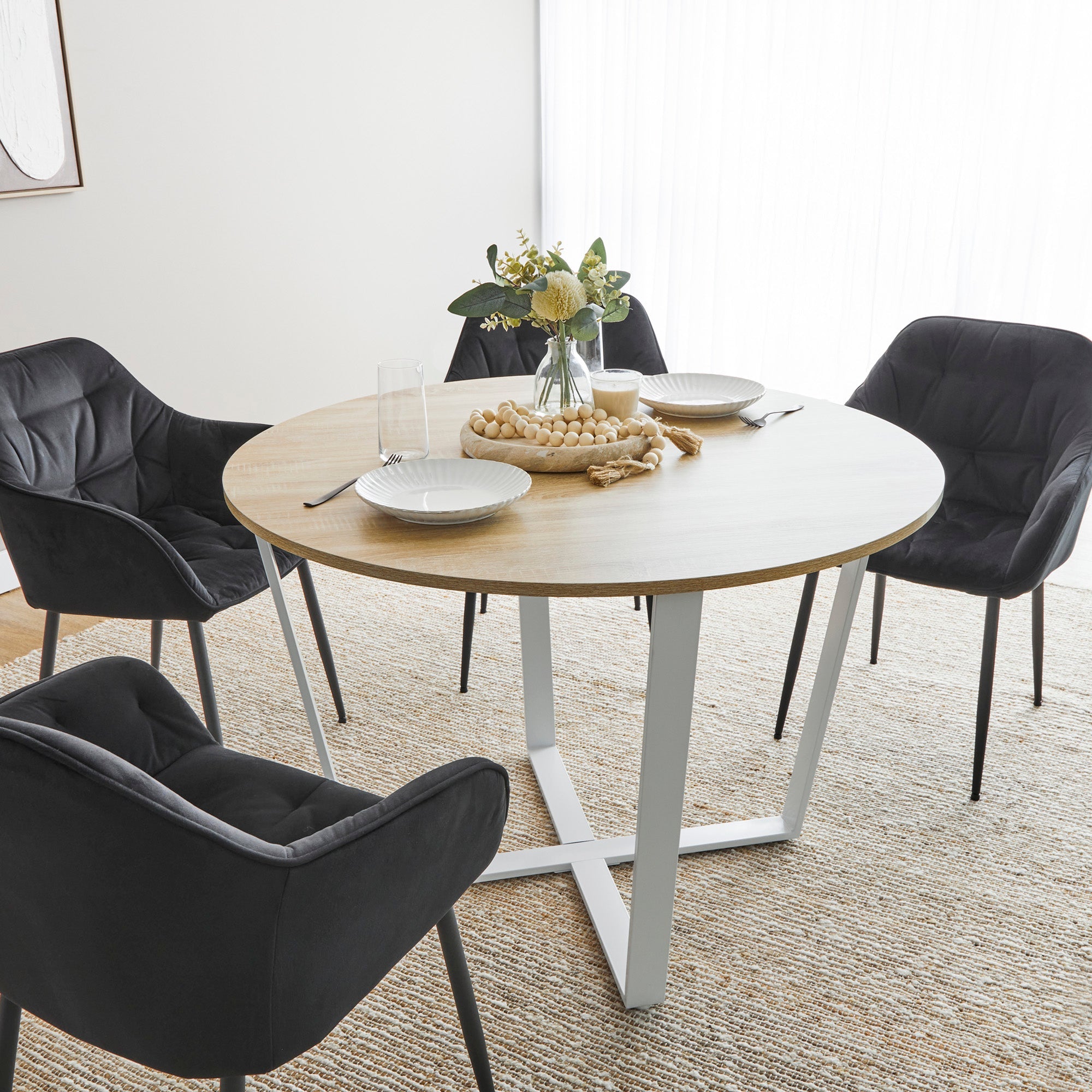 Arizona Dining Table White (110cm)
