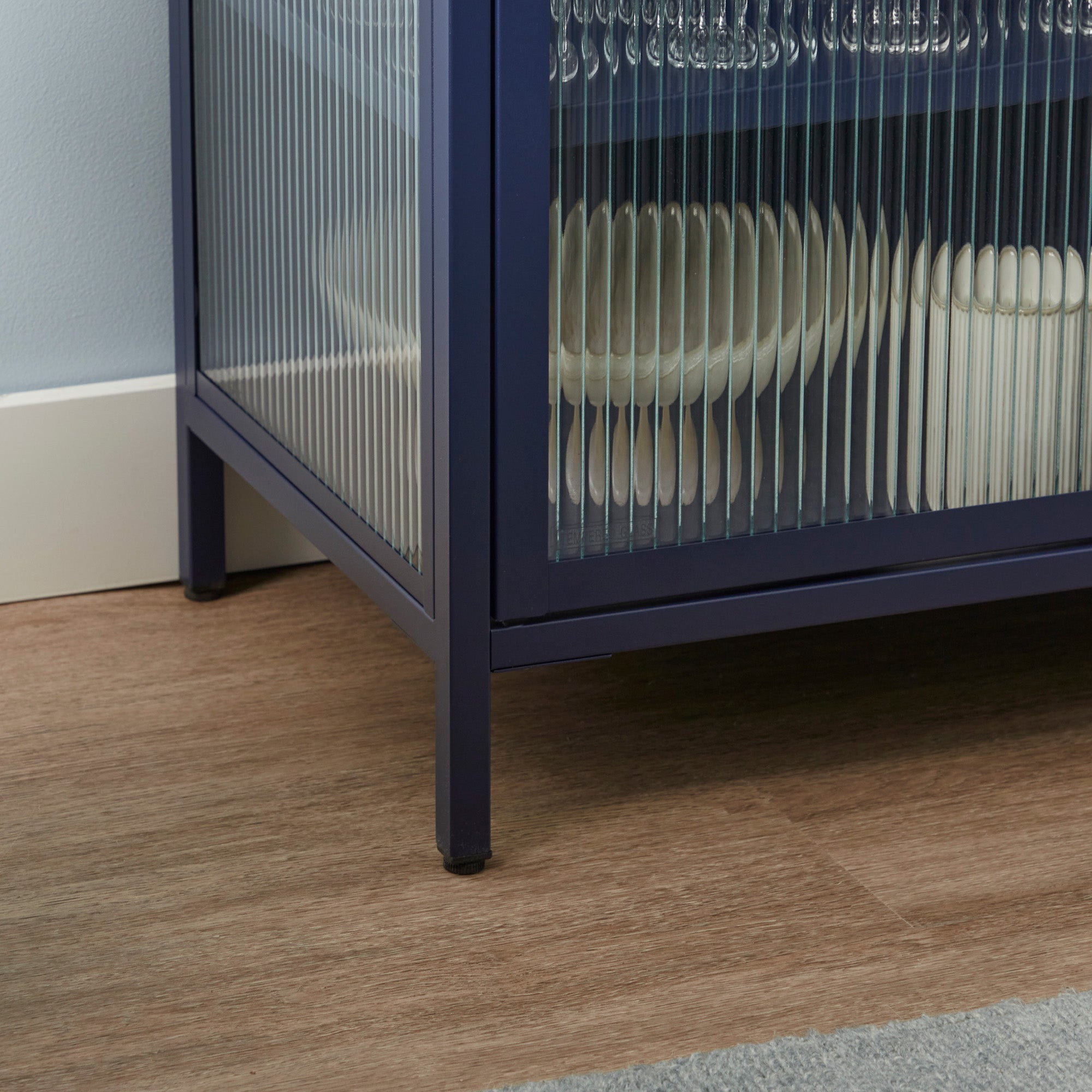 Ella 2 Door Modern Metal Cabinet Navy