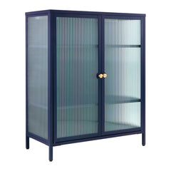 Ella 2 Door Modern Metal Cabinet Navy