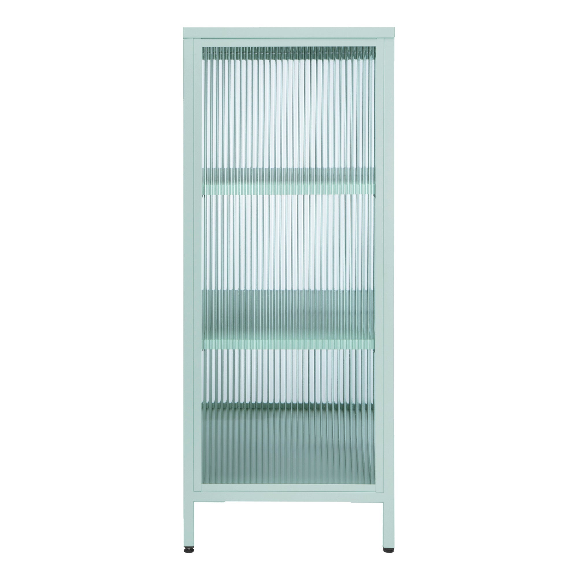 Ella 2 Door Modern Metal Cabinet Sage
