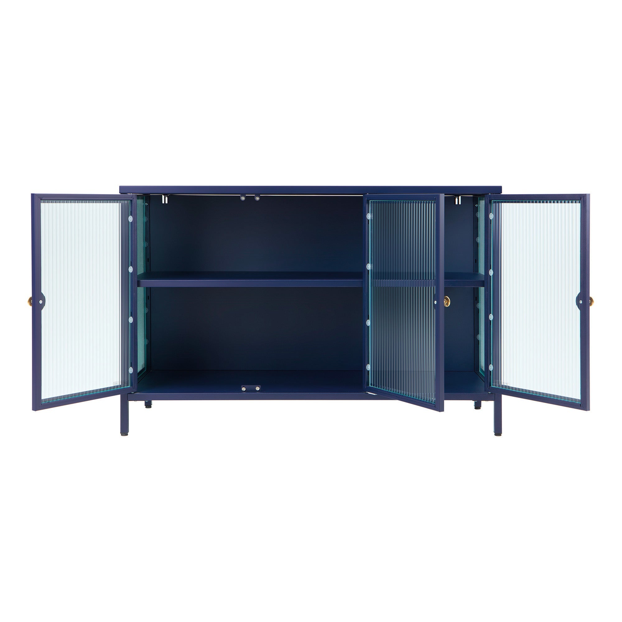 Ella 3 Door Modern Metal Buffet Navy