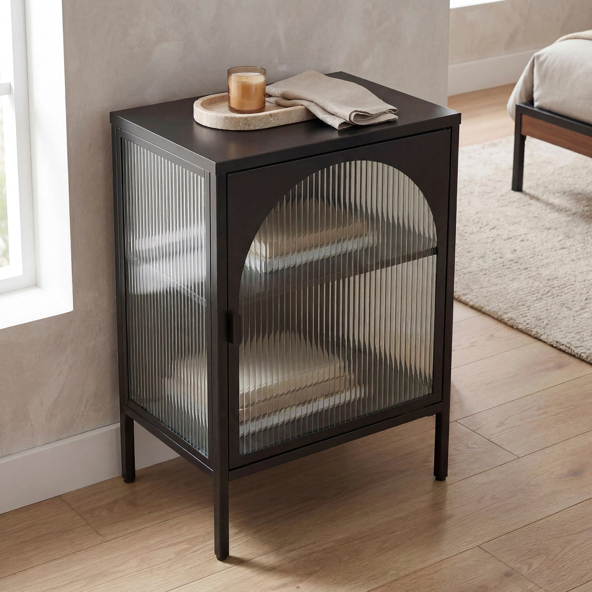 Eve Modern Metal Side Table Black