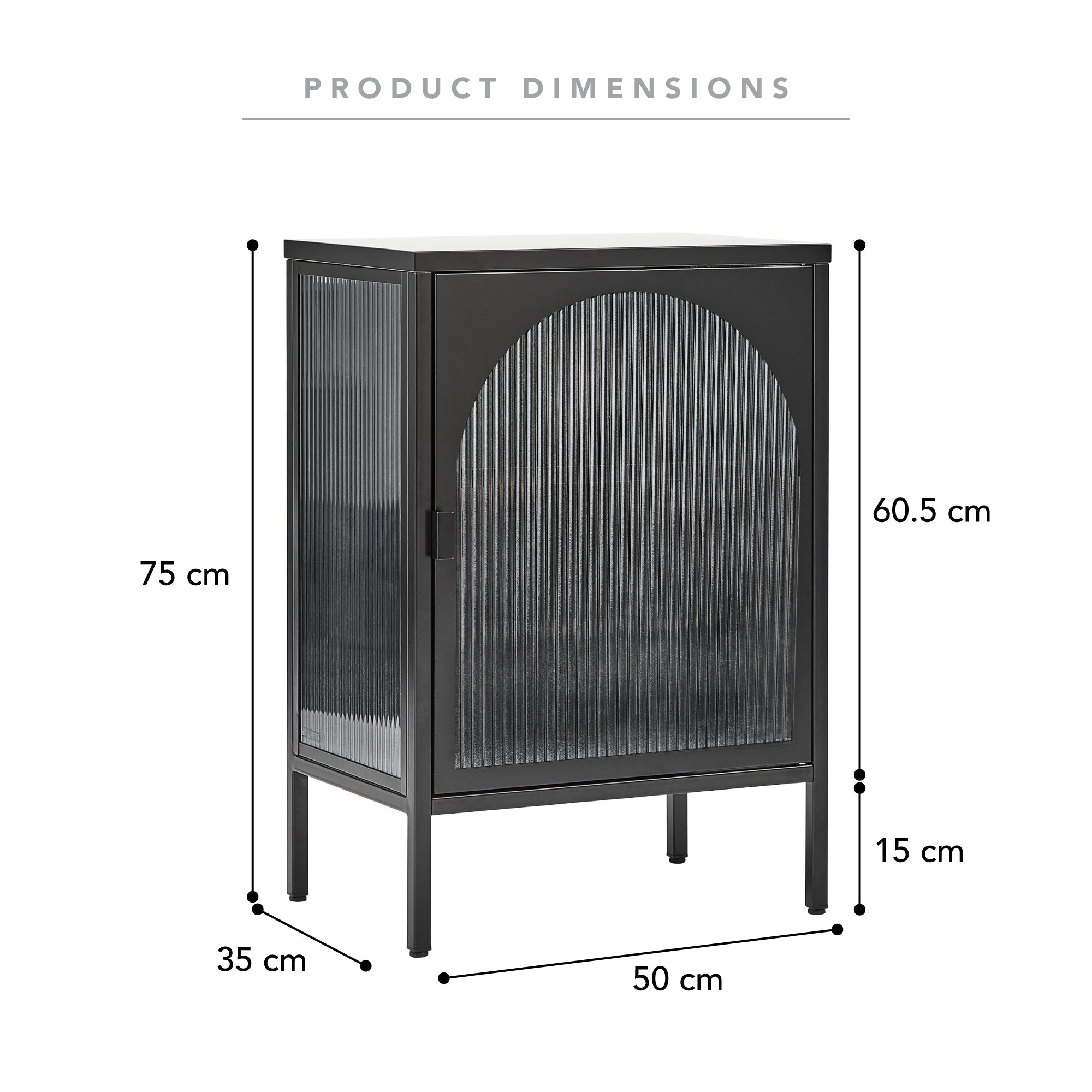 Eve Modern Metal Side Table Black