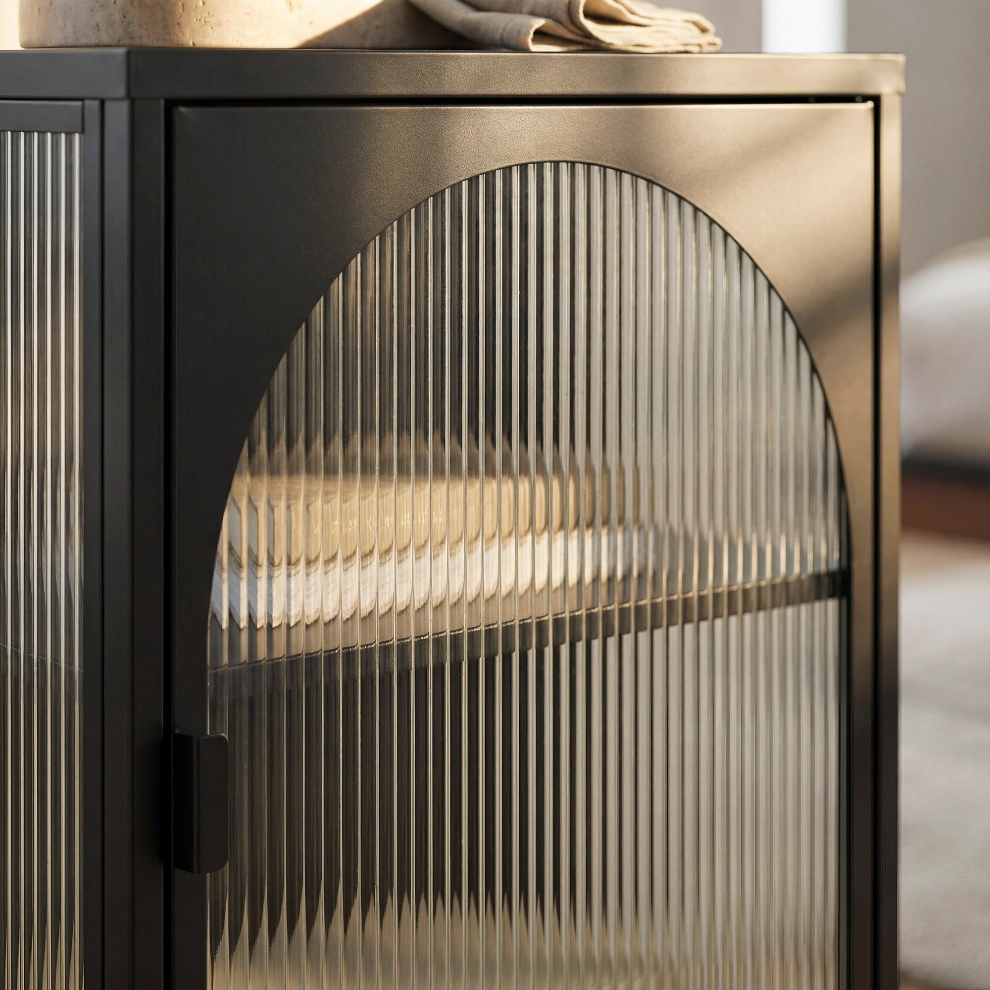 Eve Modern Metal Side Table Black