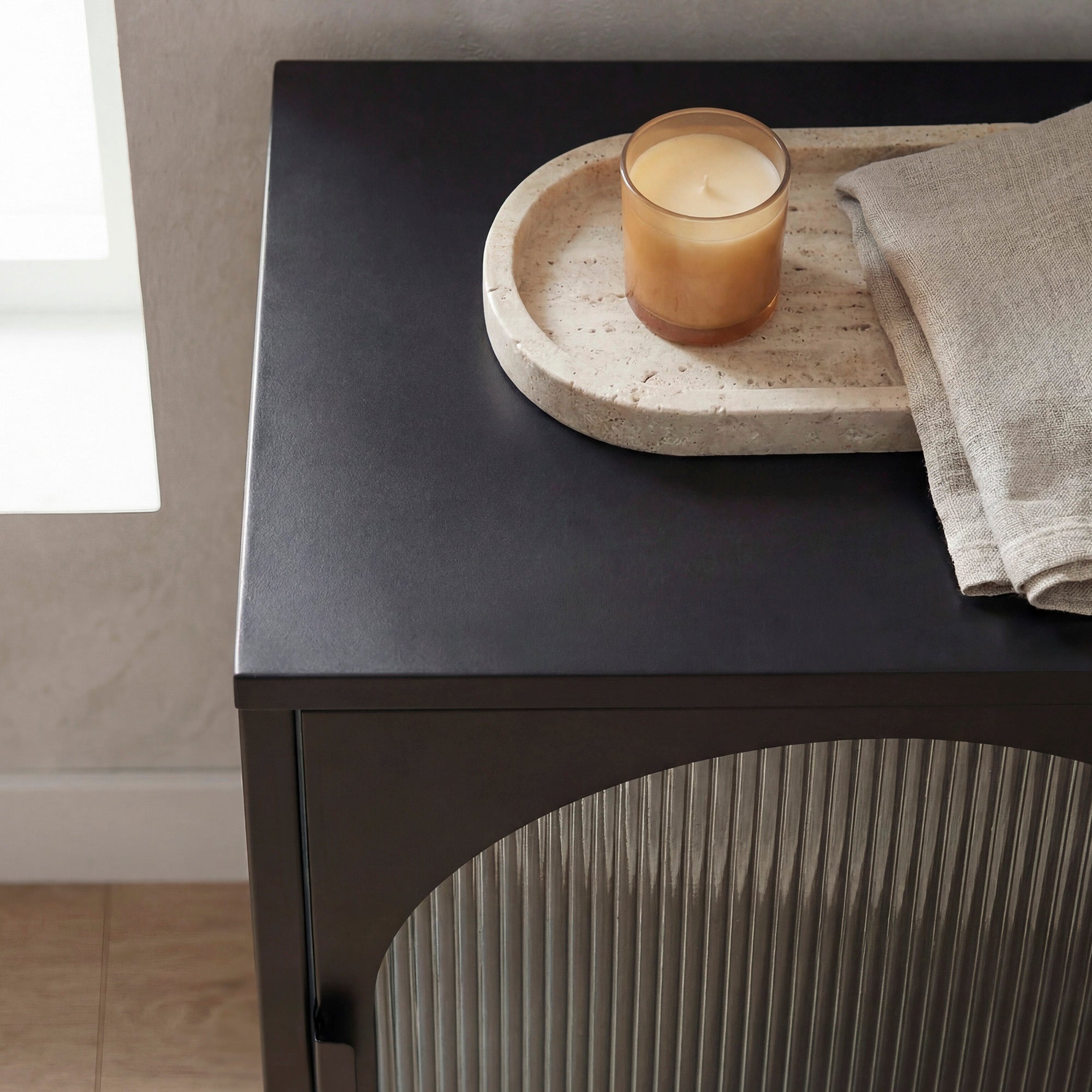 Eve Modern Metal Side Table Black