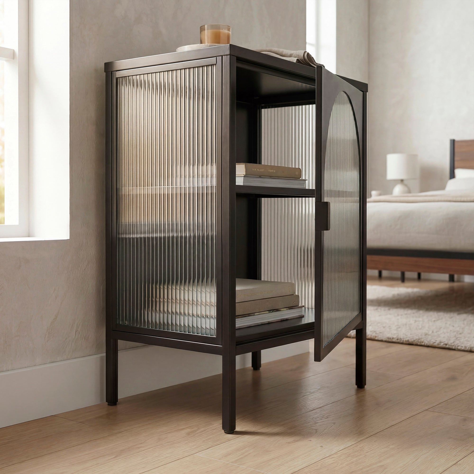 Eve Modern Metal Side Table Black