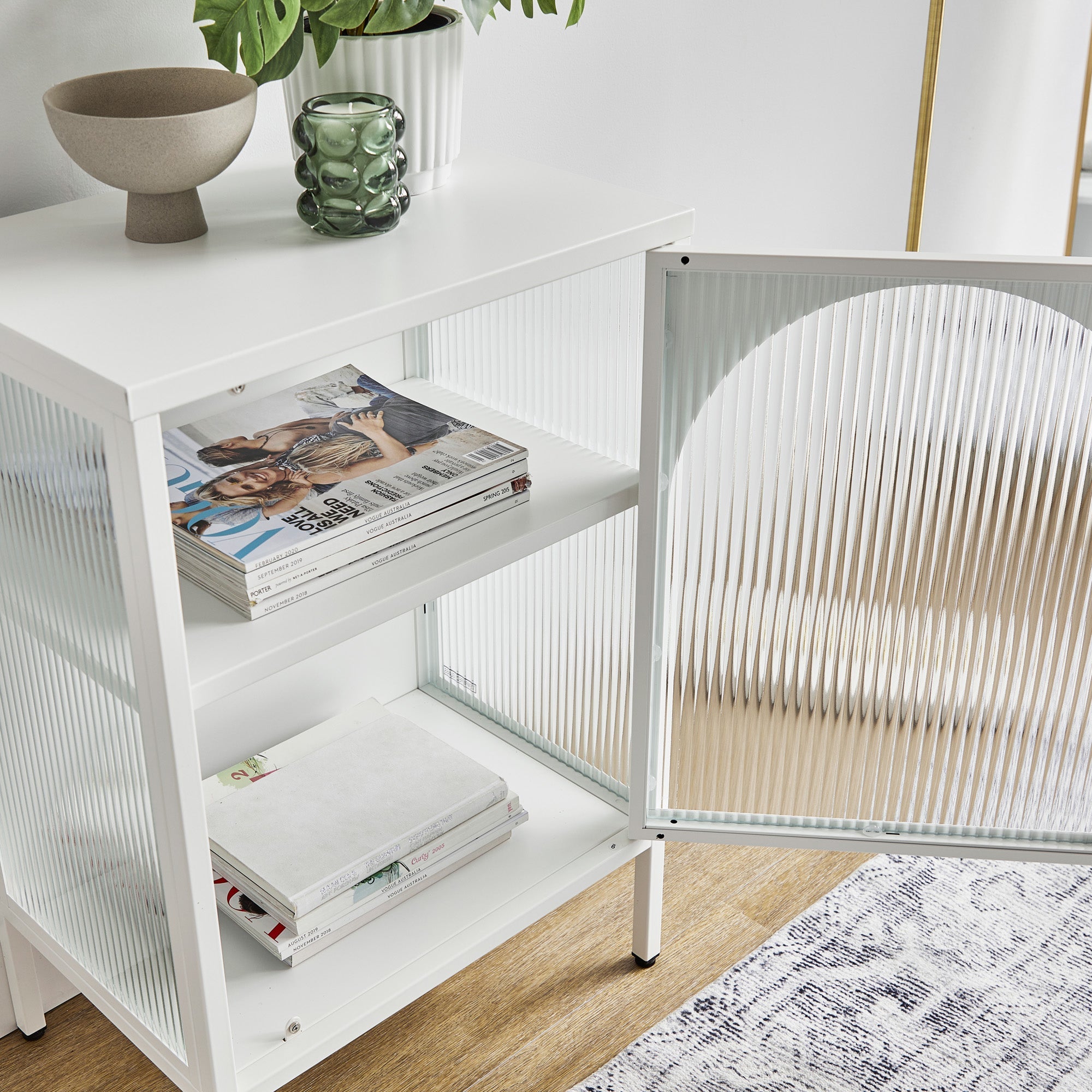 Eve Modern Metal Side Table White