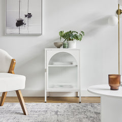 Eve Modern Metal Side Table White