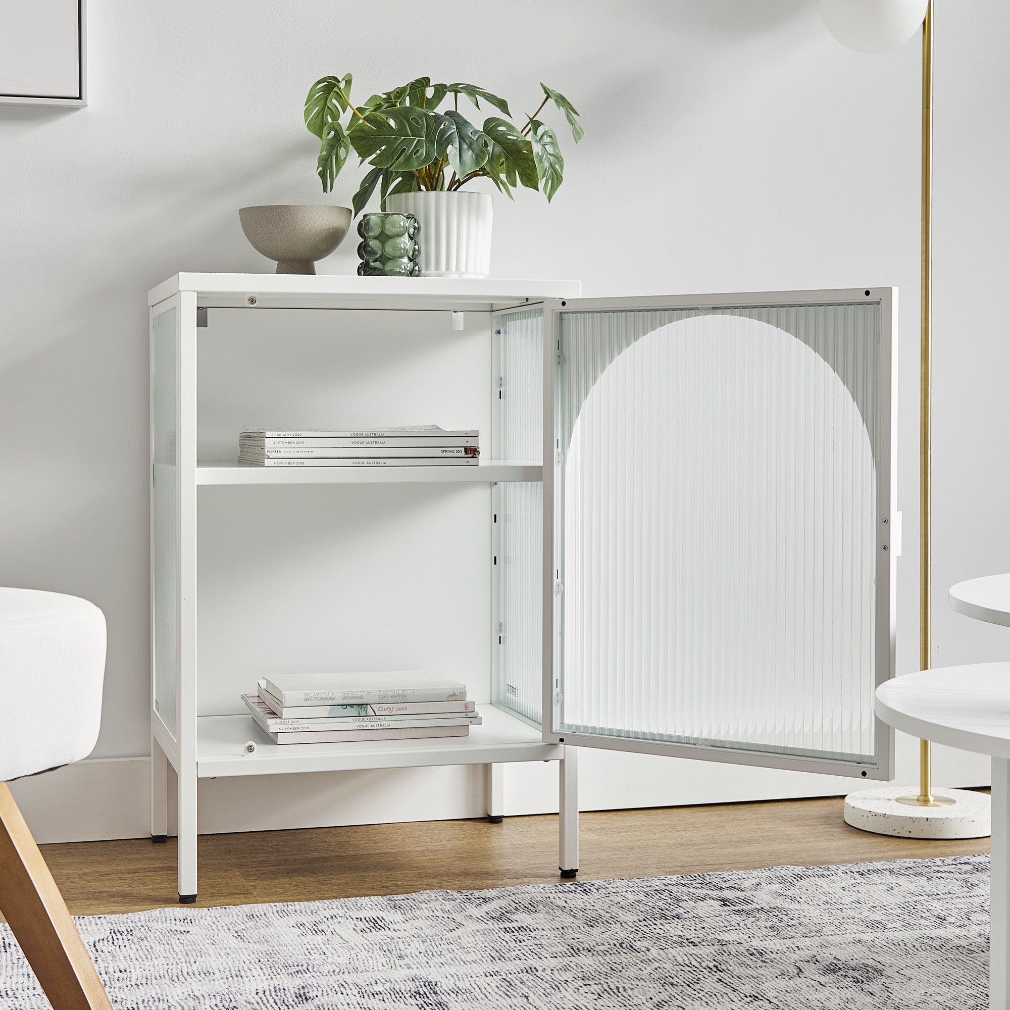 Eve Modern Metal Side Table White