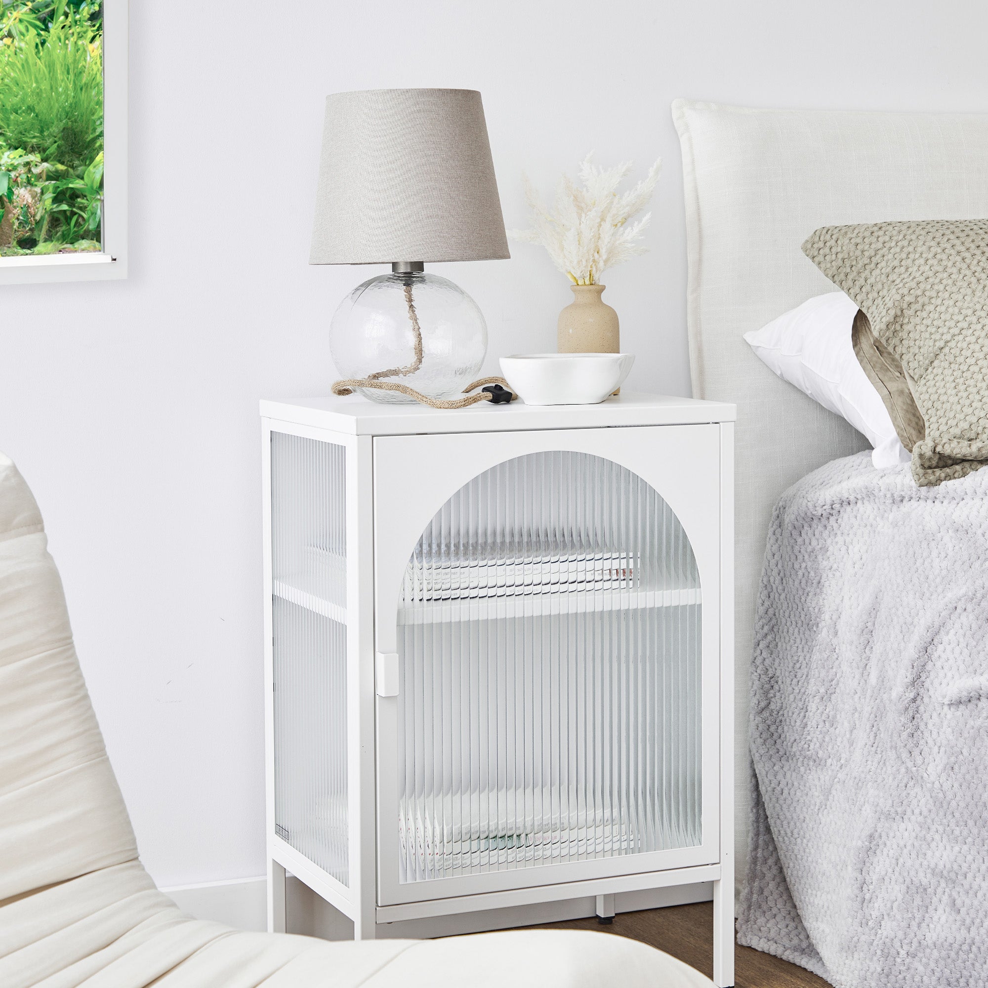 Eve Modern Metal Side Table White