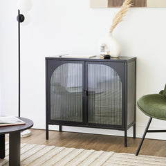 Eve Modern Metal Cabinet Black