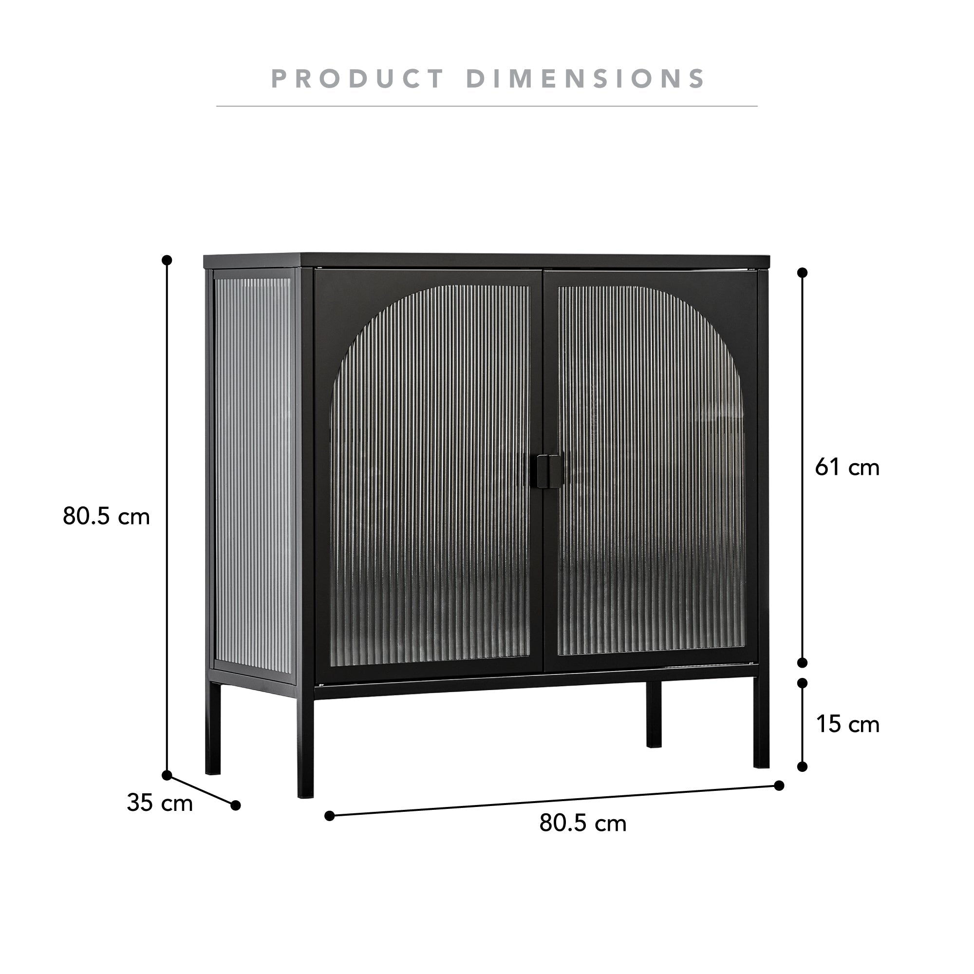 Eve Modern Metal Cabinet Black
