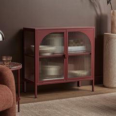 Eve Modern Metal Cabinet Wine