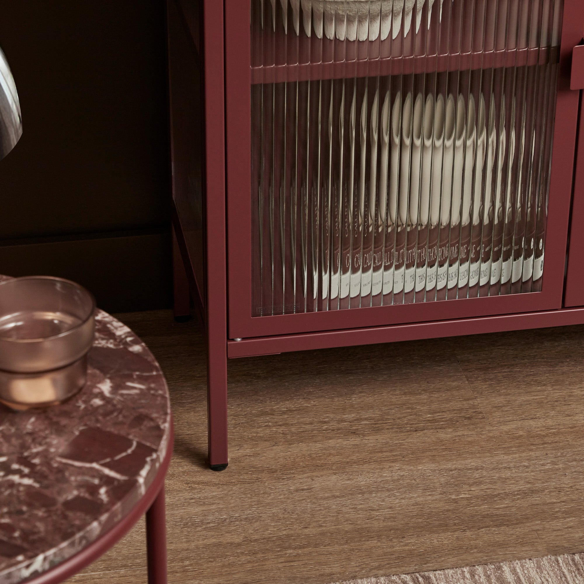 Eve Modern Metal Cabinet Wine