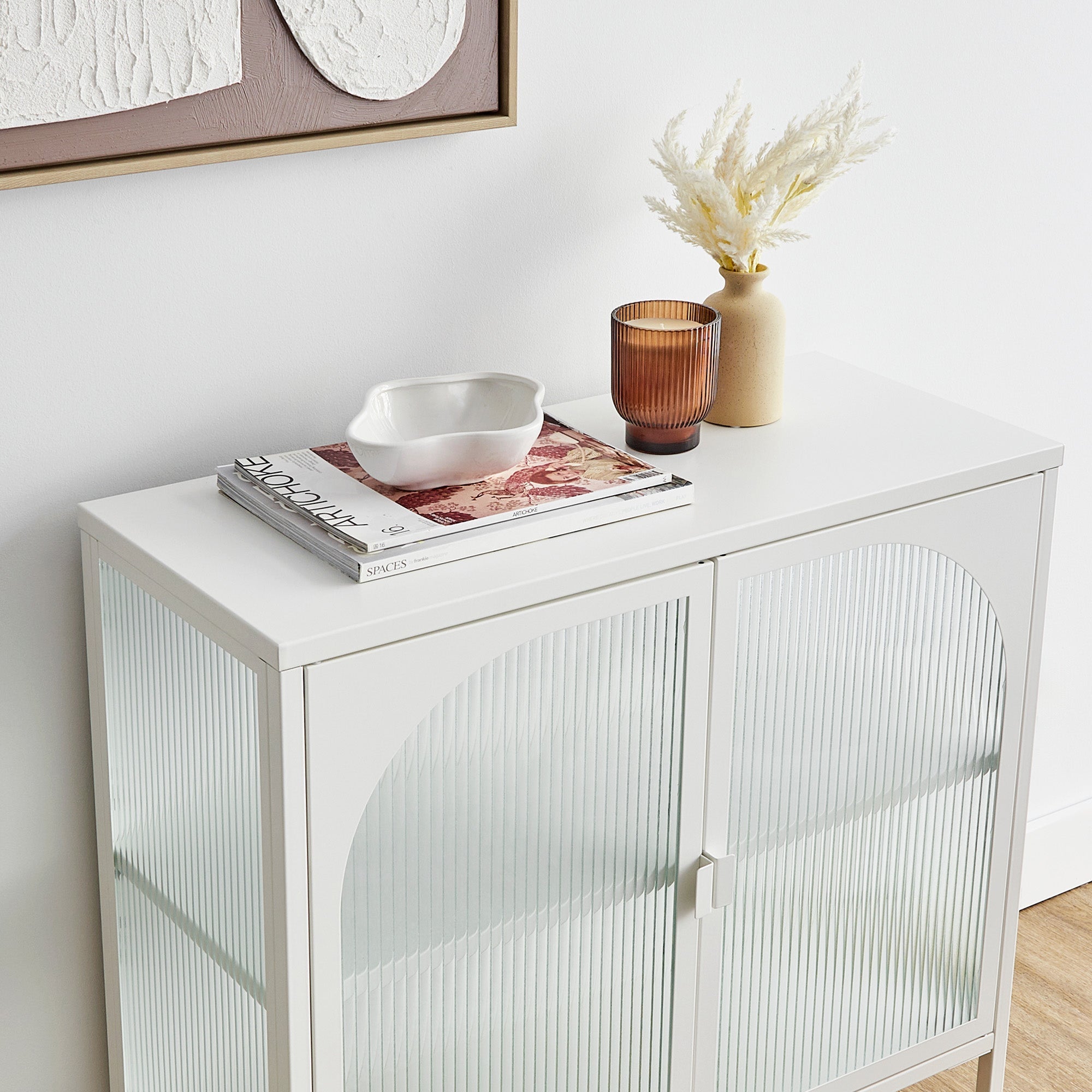 Eve Modern Metal Cabinet White